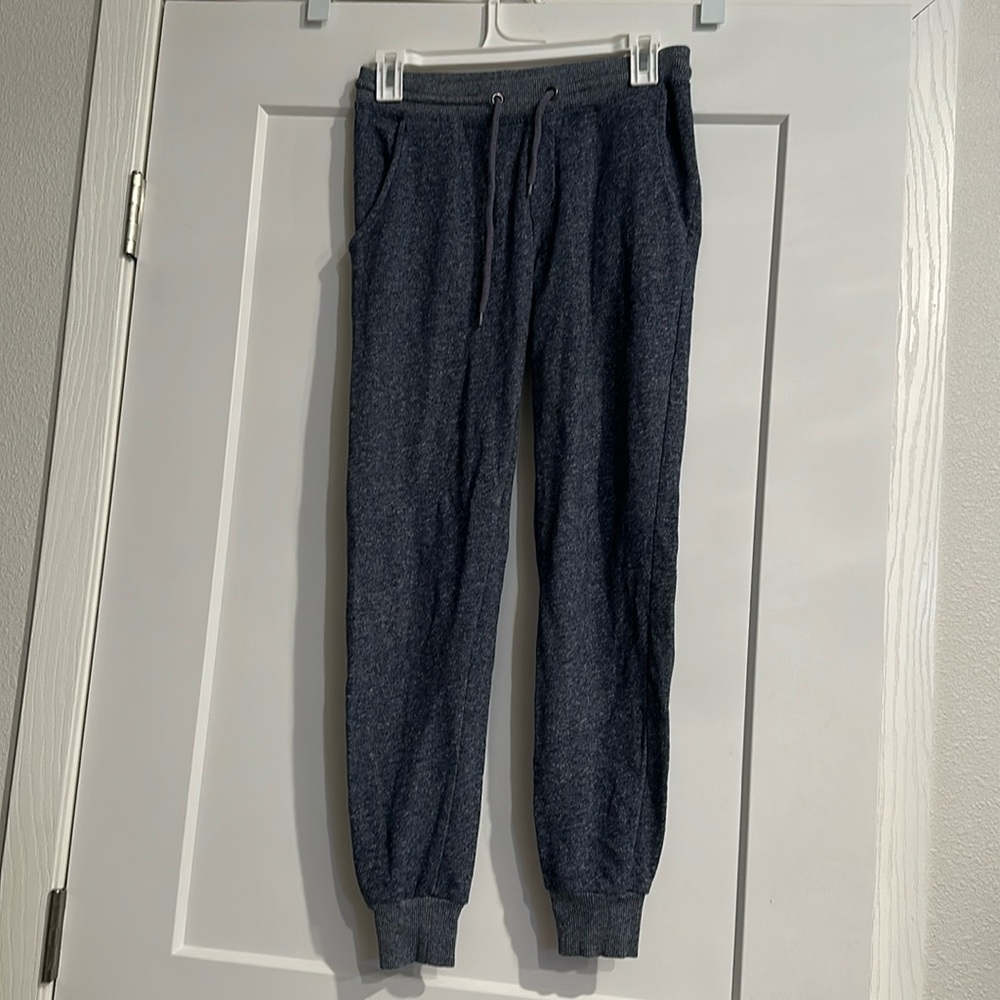 Women’s blue casual joggers cuffed ankles